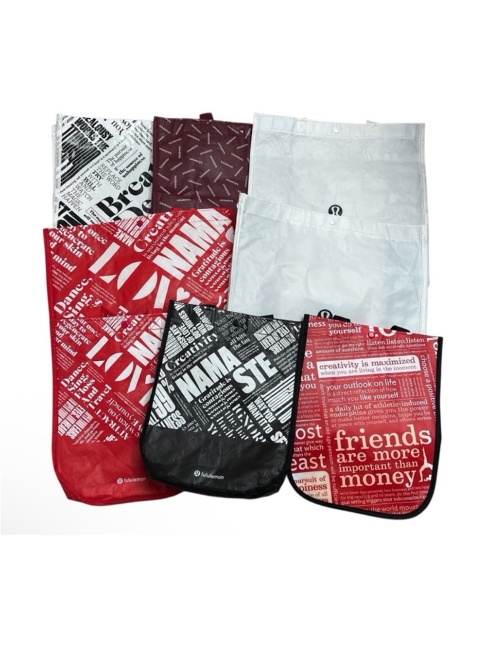 DIY Lululemon Bundle of Assortment of Sizes Reusable Shopping Bags